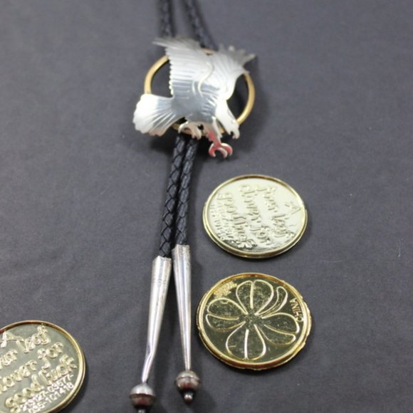 HP! Silver Cloud Southwestern Flying Eagle Bolo - Picture 7 of 7